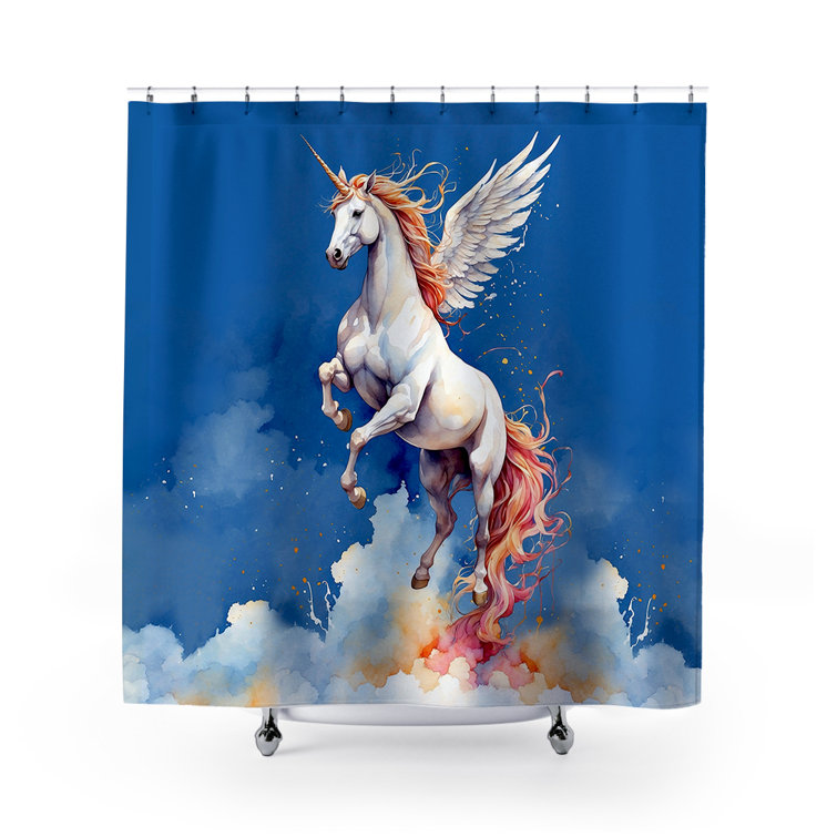 ULLI HOME Stally Unicorn Shower Curtain Wayfair Canada